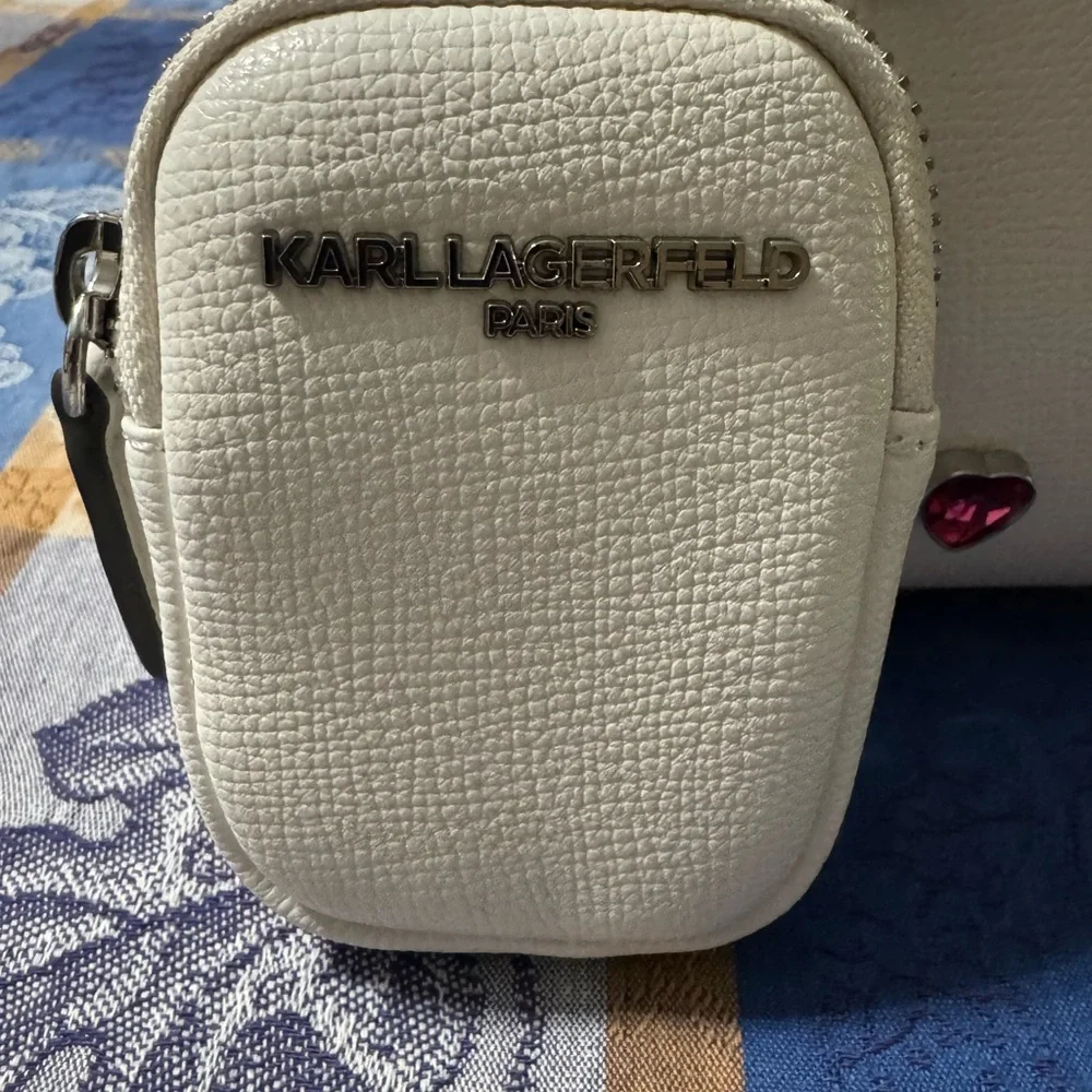 Karl Lagerfeld Jewel Heart Tote/Crossbody *New* with zip pouch - Picture 6 of 11